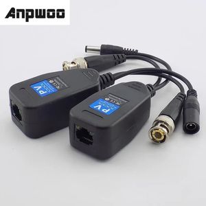 ANPWOO 1 par (2pcs) Passivo CCTV Coax BNC Vídeo Power Vídeo Balun Connectores transceptoras para RJ45 BNC Male para CCTV Video Camera