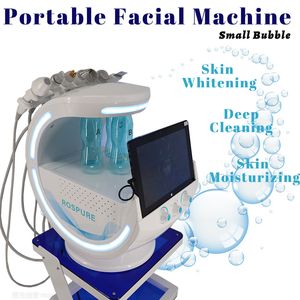 Yüz mikrodermabrazyonu ultrasonik oksijen yüz masajı kaldırma vapur aqua peel makinesi