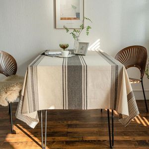 テーブルクロスストライプ長方形の綿のテーブルクロス装飾テレビキャビネットカフェレストランの日本の家のマット