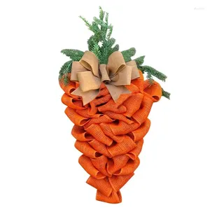 Decorative Flowers Carrot Garland Decorations Carrots Artificial Vegetables Easy To Apply Door Hanger Durable Relieve Boredom Easter Wreath