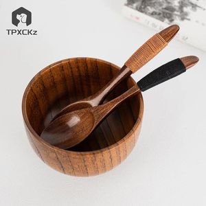 Tea Scoops 1pcs Small Wooden Spoon Natural Wood Japanese Honey Sugar Salt Seasoning Dessert Coffee Scoop