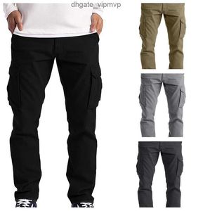 Mens Cargo Trousers Casual Pants Work Wear Combat Safety Cargo 6 Pocket Full Pants Men Elastic Outdoor Pant