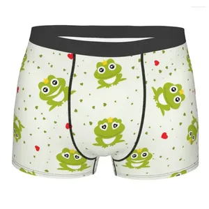 Underbyxor män söta grodor grodor boxare shorts trosor polyester underkläder djur homme humor plus storlek