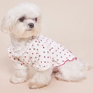 T-shirt per cani Abbigliamento primavera Summer Cucciolo Pajamas Cat Poodle Schnauzer Chihuahua Bichon Yorkshire Shih Tzu Abbigliamento pomeraniano
