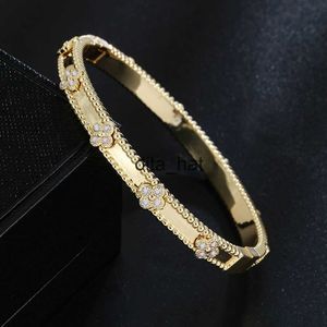 Braccialetti per trifoglio braccialetti di van trifoglio a trifoglio per le donne 18k oro in oro a cristallo full cristallo diamante caleidoscopio braccialetti braccialetti braccialetti di bracciale velentino all'ingrosso