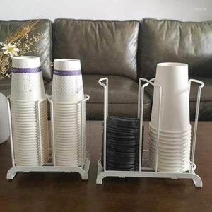 Ganchos copos descartáveis xícara retriever titular de papel recuperando o rack de armazenamento de água, comprovante