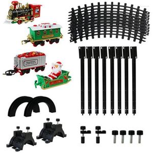 Favore per feste AT35 Train Christmas Electric Toys Decoration Track Frame Railway Car Regali