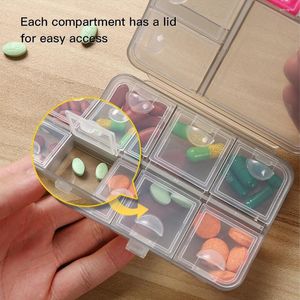 Butelki do przechowywania przenośne podróże Wygodne tabletki Organizator Duża kombinacja tabletu Pillbox Case Contener Podział