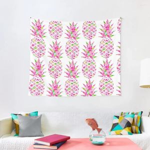 Arazzi rose rosa Adesivo ananas Tapestry Art Mural Decor Outdoor Decor Mulple Carpet Home Aesthetic