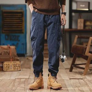 Men's Pants 2024 Spring and Autumn Elegant Fashion Harajuku Slim Fit Ropa Hombre Loose Full Match Goods Pants Pure Cotton Long LegsL2405