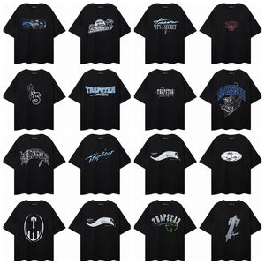 2024SS MENS T-shirty Trapstar Tracksuits Projektant Luksusowy czarny biały szary Rainbow Kolor Sport Sport Fashion bawełna sznur Top Krótkie rozmiar Sm L xl