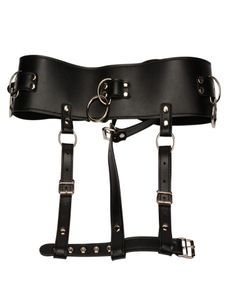 Black PU Leather Women Werewwear Mutandine Dispositivi Belta Magic Wand Tervita Fetish Bondage Vibranting Manty Cabla