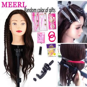 Mannequin Heads Meerl 85% подлинная модель человеческих волос для обучения профессиональной прически для макияжа кукла Q240510
