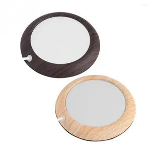 Cups Saucers Cup USB Warmer Pad Proteable Halten Sie Warmheizung Becher Holz Getreide Wärme Getränke Becher Mattenwärmewerkzeug