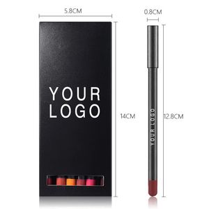 12st/Set Waterproof Lip Pencil Set Matte Lip Liner långvarig Makeup Pennor Lätt att bära Private Label Makeup Vendor 240506