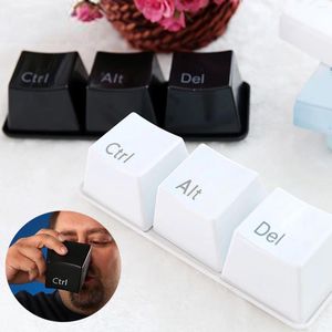 Mugs Fashion 3pcs/Set Novelty Creative Simple Keyboard Ctrl ALT DEL Type Button Shape Water Cup Office Coffee Mug Container