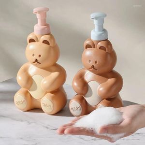 Liquid Soap Dispenser 250ml Cartoon Bear Foam Hand Foaming For Kid Shampoo Shower Storage Container