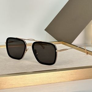 Designer solglasögon för kvinnor flyg.006 Hollywood Star Model 18K Gold Plating Process Ultra-Clear Lenses Classic Square Leisure Luxury Rektangulära solglasögon Män