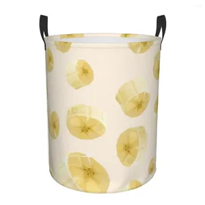 Laundry Bags Basket Banana Slices Cloth Folding Dirty Clothes Toys Storage Bucket Household