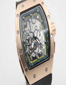 Högkvalitativ man 011 Titta på gummi rostfritt stål automatisk mekanisk klocka modeanvändning multifunktionell försäljning watch2274700