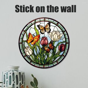 Estatuetas decorativas de 15cm/20cm/30cm Flor Butterfly Window Window Window With com Chain Acrílico Listagem de Wall Art Decor