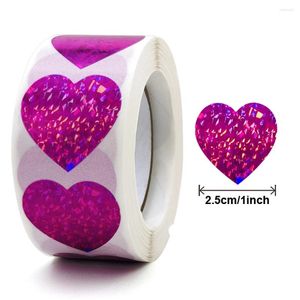 Present Wrap 50-500 st Hjärtklistermärken för kuvert Alla hjärtans dag glittrande dekorativ kärlekshemstal