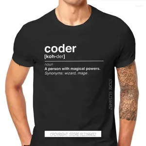 Frauen T -Shirts Coder Definition Männer T -Shirt Softwareentwickler IT Programmierer Geek Crew Neck Casual Tops Baumwollhemd Geburtstag Geschenke