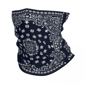 Fashion Face Masks Neck Gaiter Paisley Bandana Printed Neckline Gated Womens UV Protection Winter Bohemian Style Ski Scarf Q240510