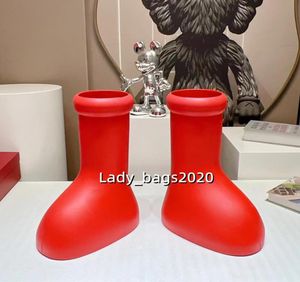 Astro Boy-Stiefel Regenstiefel Designer Big Red Boots Männer Frauen dicke untere Rutschstiefel Gummiplattform Rain Bootie Übergroße Stiefel Größe 35-442896392