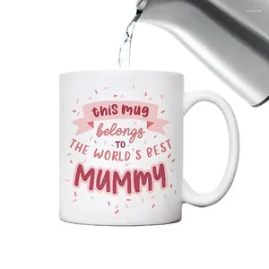 Mugs Mom Coffee tazze White Series Cup per tè Coppe divertenti personalizzate Ceramica Creativa unica di figlia figlio
