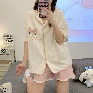 Dog Apparel pijama verão feminino fino cardigã shorts curtos shorts yugui ins estilo coreano leite salão de seda
