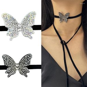 Choker Exquisite Butterfly Adorned Long Chain Fashionable Gothic Necklace Unique For Parties Gatherings