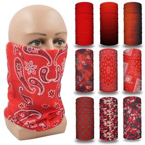 Modegesichtsmasken Hals Gaich Red Ribbon Gesichtsmaske Fahrrad Running Yoga Haar Stirnband für Männer Kühlabdeckung Balaclava Q240510