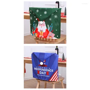 Capas de cadeira Campa de Natal Capa de dupla face de decoração de decoração à prova de poeira para festas em casa 1 pc