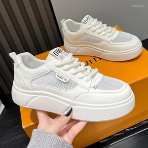 Lässige Schuhe Frauen Sneaker Rennen Sommer weißer Leder wasserdicht weicher Boden Tenis