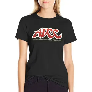 Polos femininos ADCC Submissão Fighting World Federation T-shirt Roupas de verão Tops CARRENTES ROUSE ESTÉTICAS CHAMISAS GRAFICAS DE MULHERAS