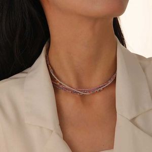 Kolye Kolyeleri Minar Bohemian çok renkli doğal taş iplikli boncuklu kolyeler kadınlar için altın kaplama pirinç choker plaj tatil takıları