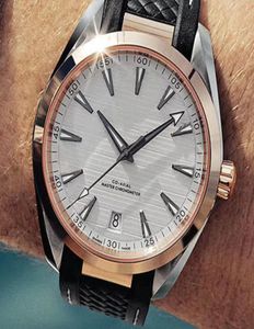 Moda męska zegarek gumowy pasek mechaniczny automatyczne zegarki Zegarek 150m zegarki zegarki składane na rękę klamrę
