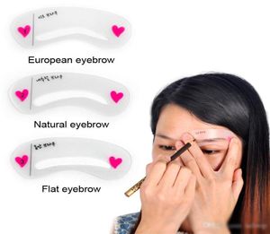 3pcsset Eyebrow Schablone 3Types wiederverwendbares Augenbrauenzeichnungshandbuch Karton Vorlage Vorlage DIY MAKE -UP TORS EYEBROW SCHEILS9576314