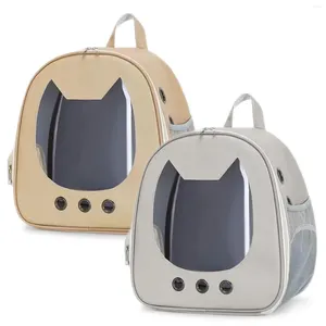 Carriers Cat Carrier Backpacks Kittens Borsa con spinta di sicurezza del design ventilato Supporto con fibbia Ventilate Transparent Backpack