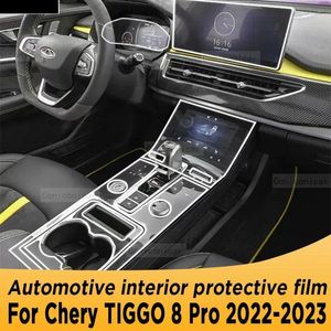 Acessórios para interiores TPU Car Gear Dashboard GPS Screen Screen Film Protetive Stick para Chery Tiggo 8 Pro GLS Anti-Scratch 2024