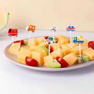 Forks 6pcs/set-Car Castle Vegetable Cute Mini Toddler Children Fruit Toothpicks Kids Picks Cartoon