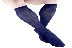 Hochwertige Männer Nylon Silk Sheer Socken Solid Farbe transparent sexy schwule Herren Socken Geschäft für Lederschuhe1431662