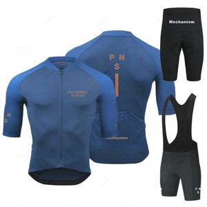 Fani Tops Tees 2024 PNS Męskie koszulka rowerowe Set Set Letni oddychanie koszula odzieżowe MTB MAILLOT CICLISMO Q240511