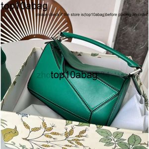 Loewebag Bag Buzzer Designer Bag Женская модая геометрия мода поперечная геометрическая сплошная сумка искренняя кожаная сумочка геометрия шаблон