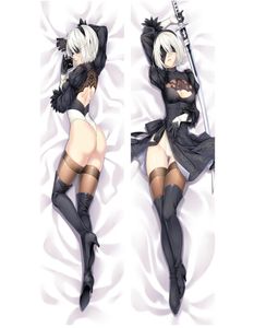 Anime PSP Game Nierautomata Yorha No 2 Tipo B 2b Dakimakura Body Topa Caso Caso 18R Decoração de cama Decoração Dongueira Presas do sono Presentes 206728159