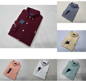 2024 Manga de pólo Longo Casual masculino Spring e Autumn Cotton Oxford Oxford non Iron Slim Paul Camisa formal de alta qualidade PRING LIM HIRT 1602Ess