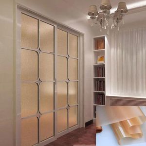 Fensteraufkleber Gold Matt Frosted Glass Film Aufkleber statische Privatsphäre Selbstklebend durchscheinend undurchsichtigen Schiebetür Office Home Decor