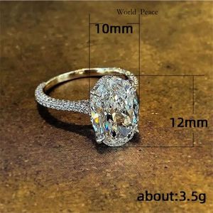 Vintage Oval Cut 4Ct Lab Diamond Promise Ring Engagement Wedding Band Rings For Women Jewelry 378