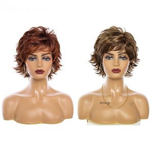 Mode Europa und Amerika menschliche Haar Perücke für Frauen Mädchen Curl Wave Grace Wave Short Curly Hair Perücken DHL schnell